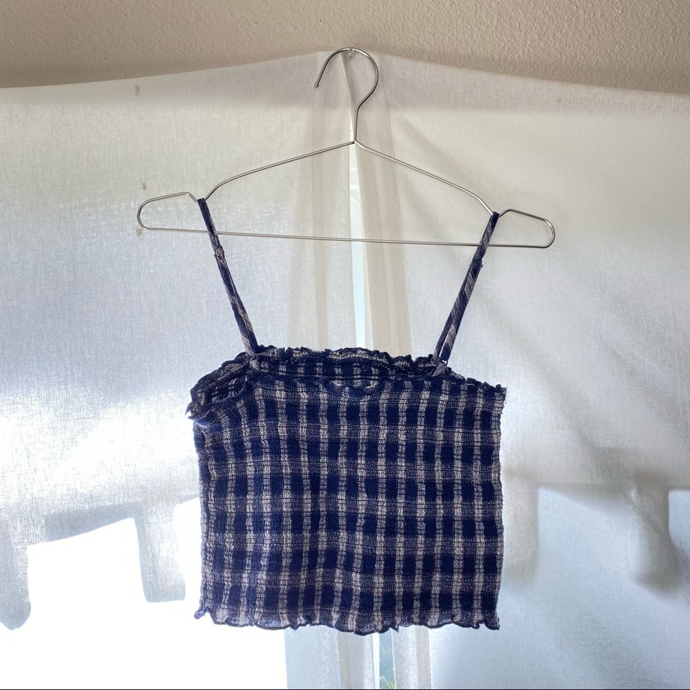 Tilly’s Full Tilt Navy Plaid Tank Top